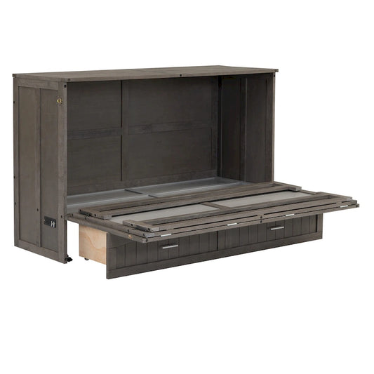 Queen Size Murphy Bed with Built-In Charging Station