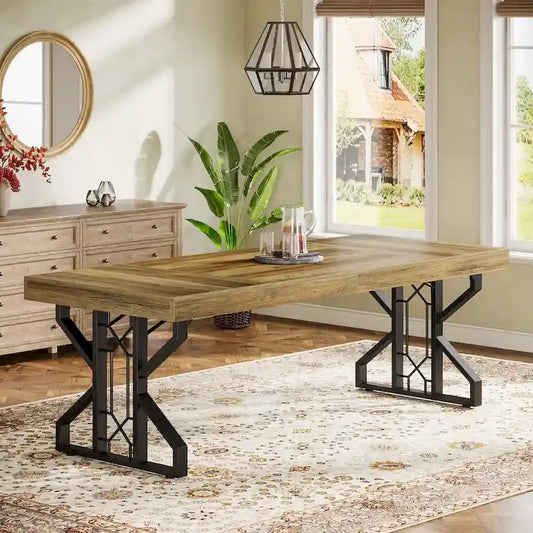 63-Inch Rectangle Dining Table for 6 People