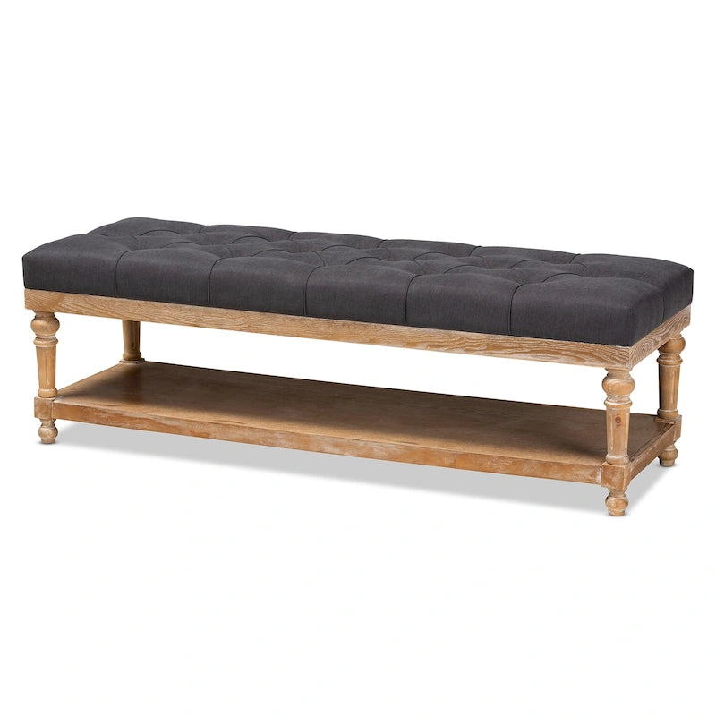 The Gray Barn Windy Ridge Modern and Rustic Storage Bench