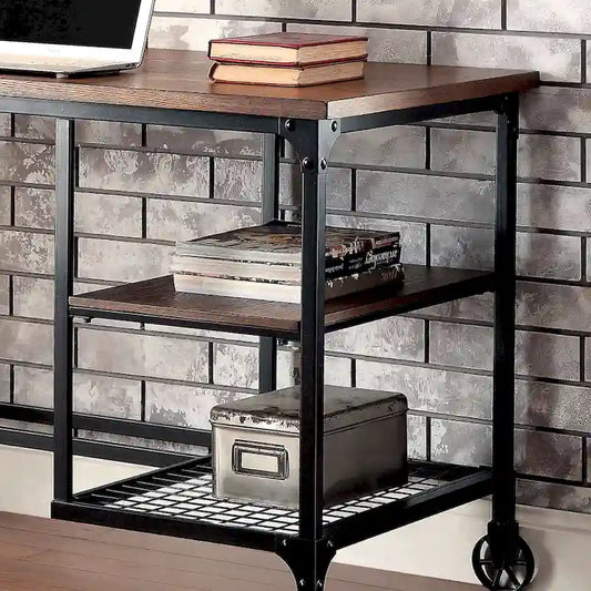 Ursa Industrial Oak 48-inch Metal Computer Desk by Furniture of America