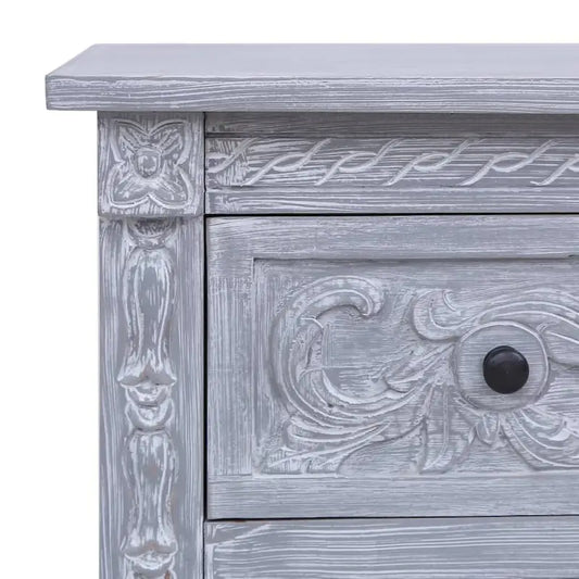 vidaXL Sideboard with 2 Drawers 35.4x11.8x23.6 Solid Mahogany Wood