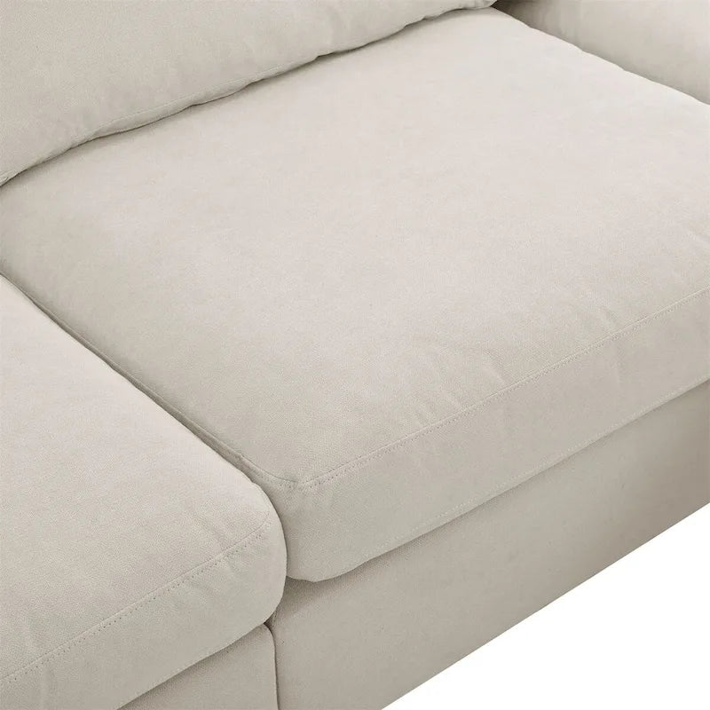 Merax Upholstery Convertible Sectional Sofa, L Shaped Couch with Reversible Chaise