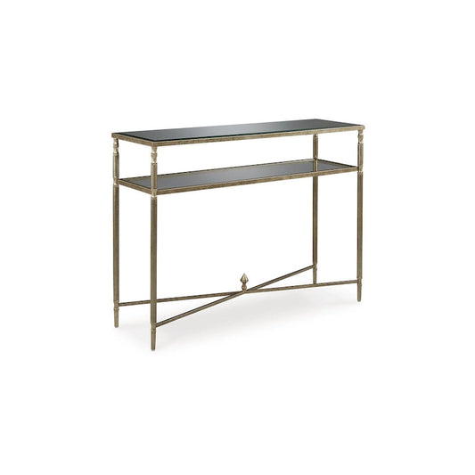 Signature Design by Ashley Cloverty Aged Gold Sofa Table - 45 W x 14 D x 33 H