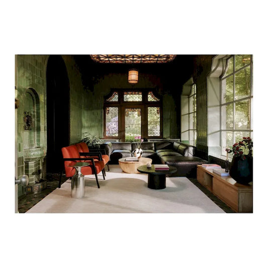 Macari Art Deco Polised Aluminum Accent Table - 14.5W x 14.5D x 21H