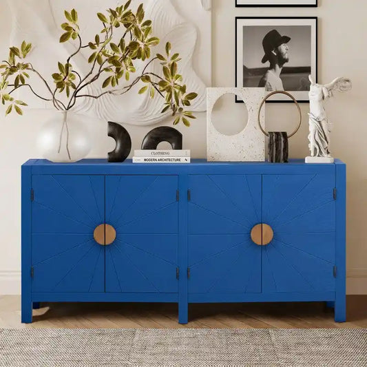 Ash Veneer 60 Sideboard Cabinet with Adjustable Shelves