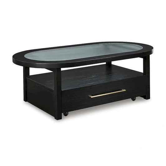Signature Design by Ashley Winbardi Black/Gray Coffee Table - 52 W x 28 D x 18.25 H
