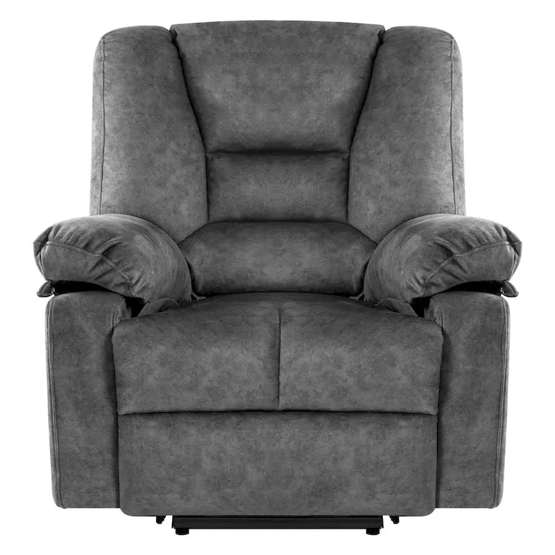 Oversized Velvet Power Lift Recliner with Massage, Heating, Pockets