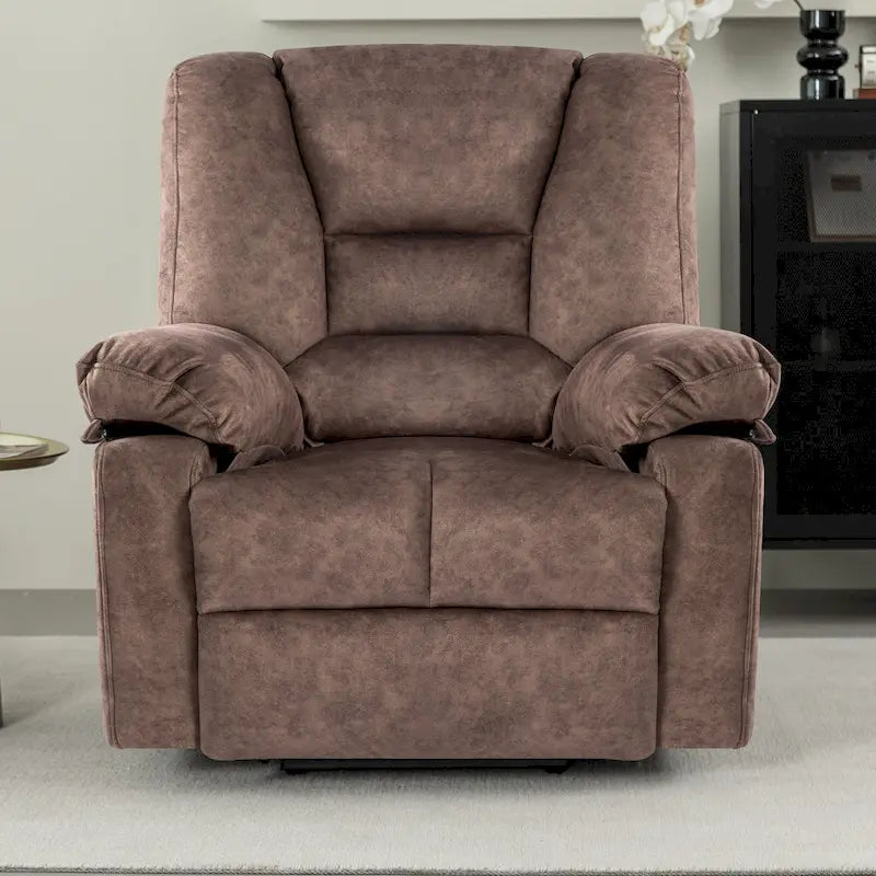 Oversized Velvet Power Lift Recliner with Massage, Heating, Pockets