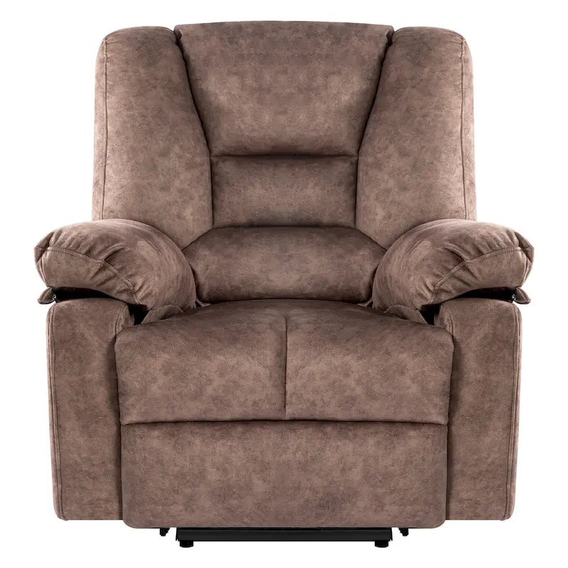 Oversized Velvet Power Lift Recliner with Massage, Heating, Pockets