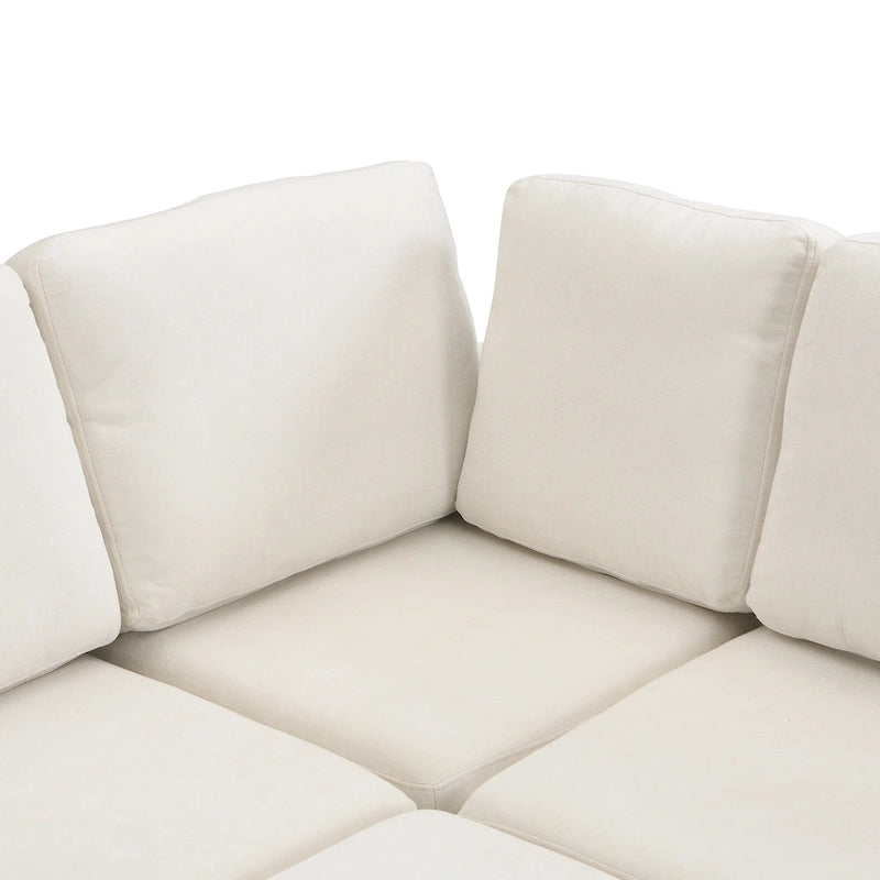 103 Sectional Sofa Couch Sofa Bed U-shaped Sofa with Two Movable Ottoman and Three USB Ports