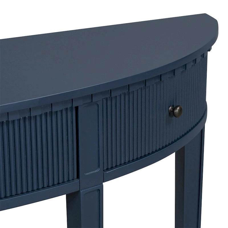 U-Style Distinctive Features of Pine Veneer Console Table