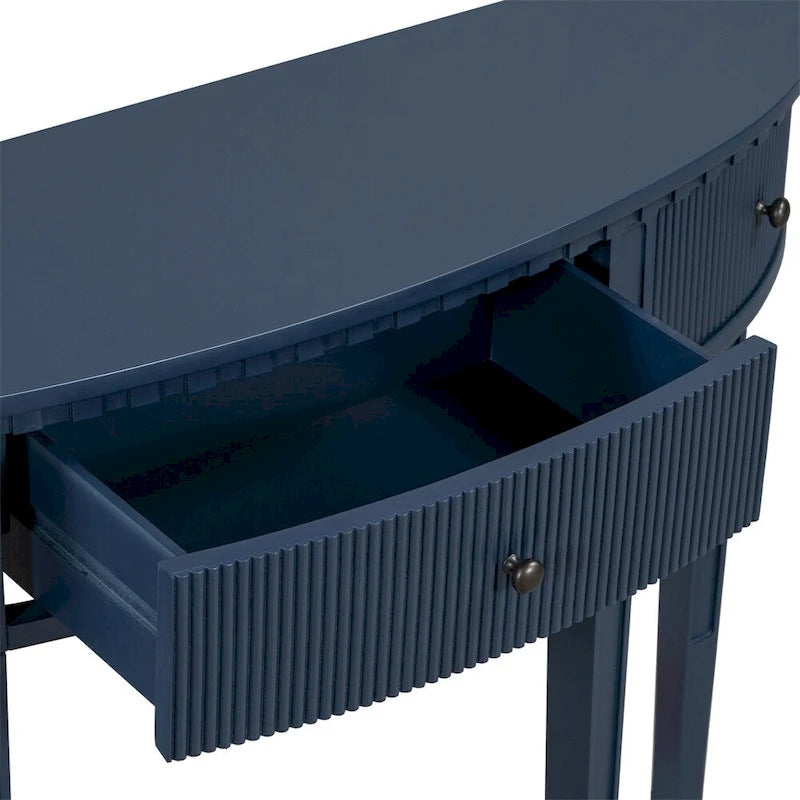 U-Style Distinctive Features of Pine Veneer Console Table