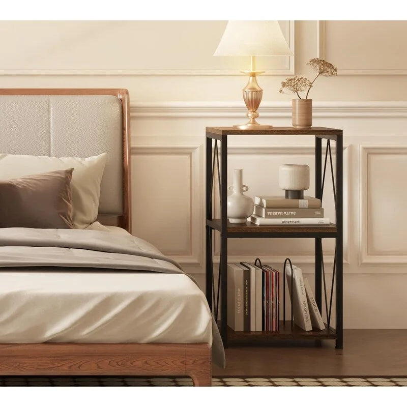 3-Tier Record Player Stand with Vinyl Record Storage - 11.85D x 15.94W x 30.91H