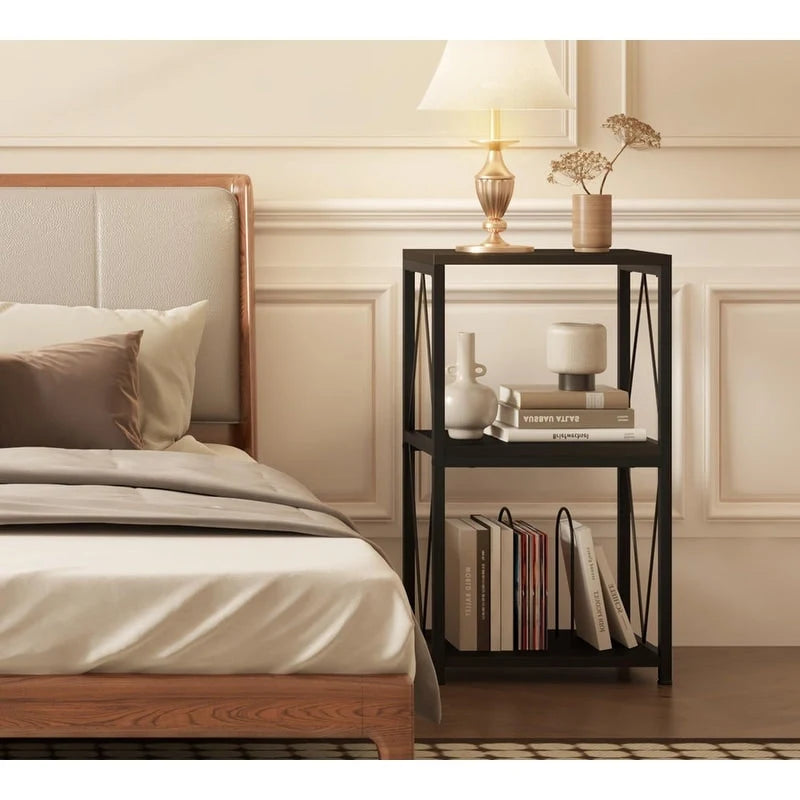 3-Tier Record Player Stand with Vinyl Record Storage - 11.85D x 15.94W x 30.91H