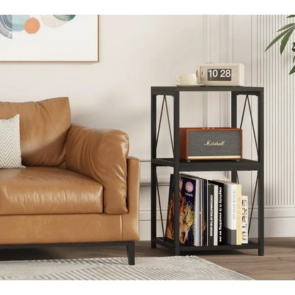 3-Tier Record Player Stand with Vinyl Record Storage - 11.85D x 15.94W x 30.91H