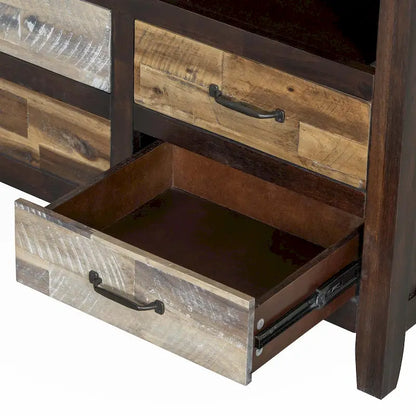 TV Stand with 6 Drawers and 3 Shelves