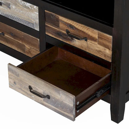 TV Stand with 6 Drawers and 3 Shelves