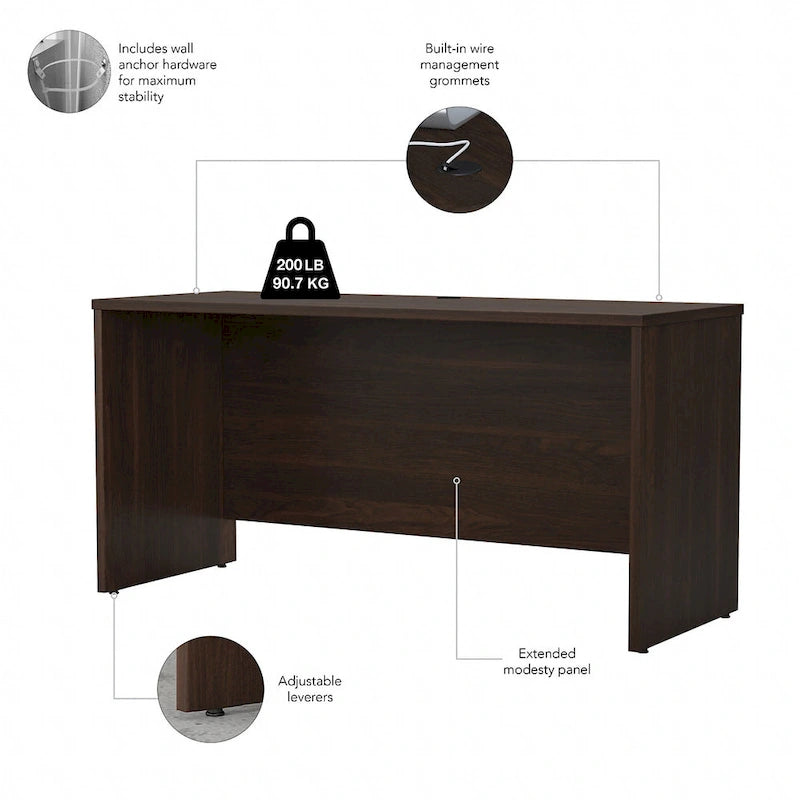 Studio C 60W x 24D Credenza Desk by Bush Business Furniture