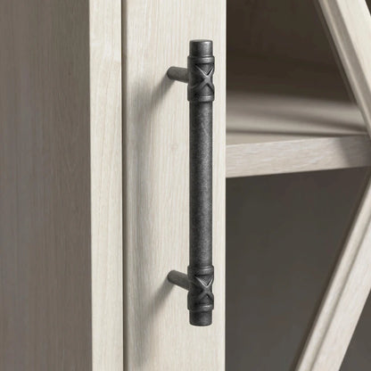 Lennox Farmhouse Desk with Hutch and Storage Cabinet by Bush Furniture