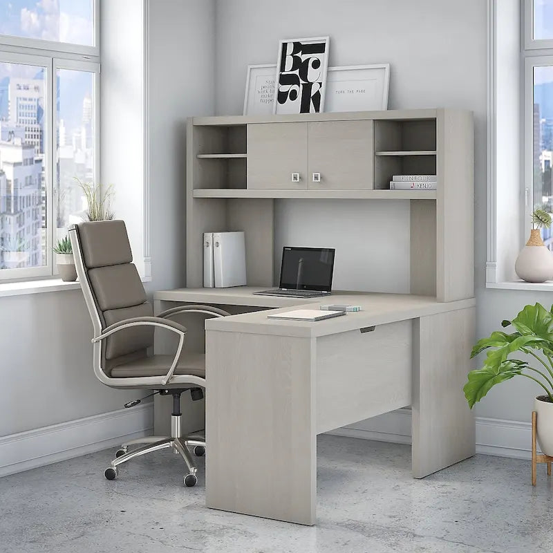 Echo L Shaped Desk with Hutch by Bush Business Furniture
