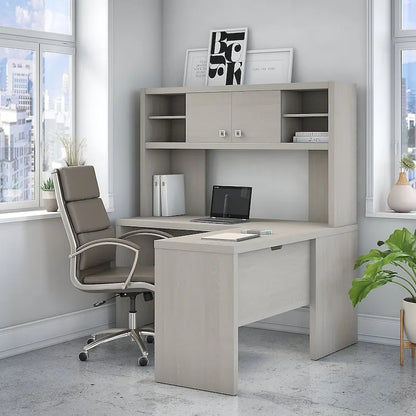Echo L Shaped Desk with Hutch by Bush Business Furniture