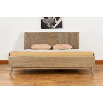 HomeRoots Natural Wood Queen Bed Frame