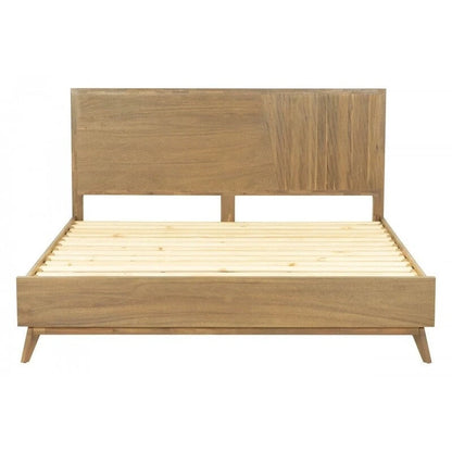 HomeRoots Natural Wood Queen Bed Frame