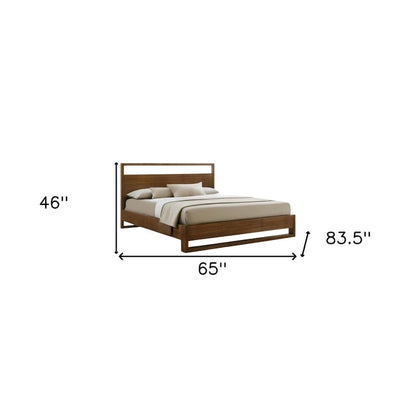 HomeRoots Brown Wood Queen Bed Frame