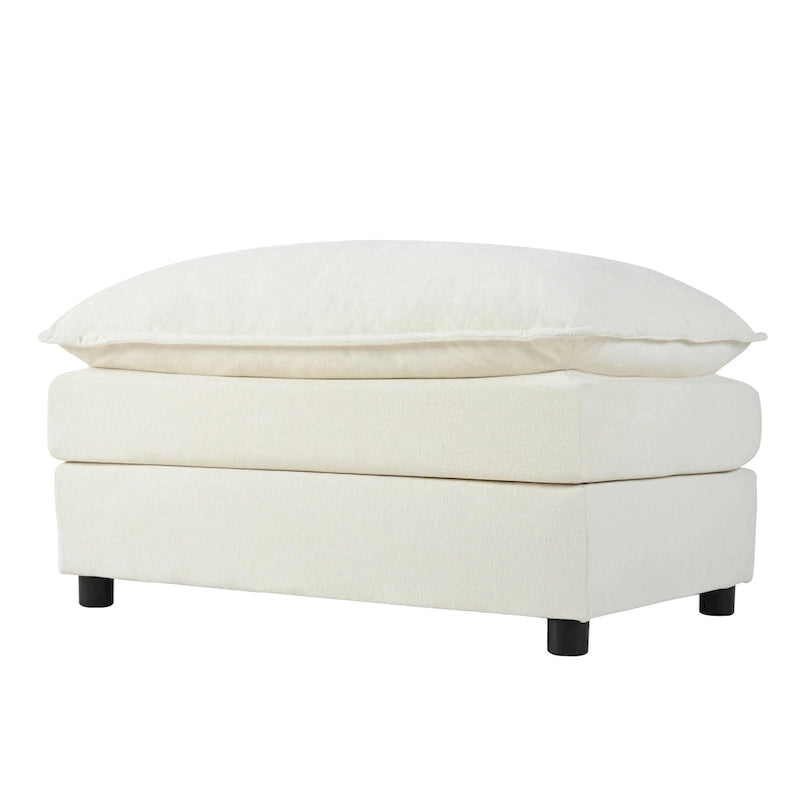 109.45 Chenille Upholstered U-Shaped Modular Sectional Sofa with Double-Layer Cushions, DIY Combination