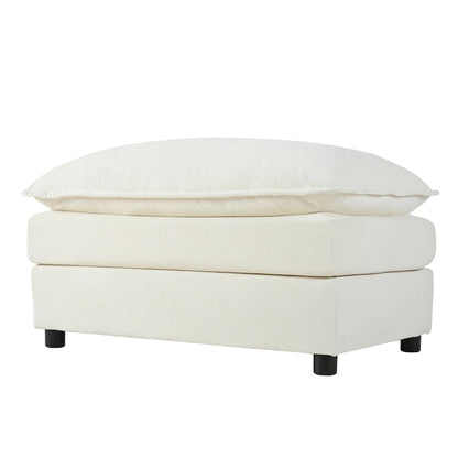 109.45 Chenille Upholstered U-Shaped Modular Sectional Sofa with Double-Layer Cushions, DIY Combination