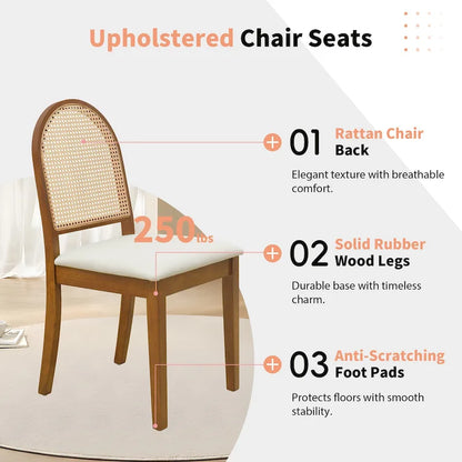 Modern Double Pedestal 6-Piece Dining Table Set with 4 Dining Chairs & 1 Bench