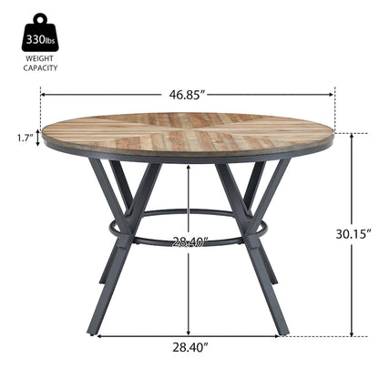 Christopher Knight Home Indoor Dining Round Table With Metal Legs