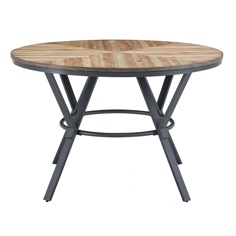 Christopher Knight Home Indoor Dining Round Table With Metal Legs
