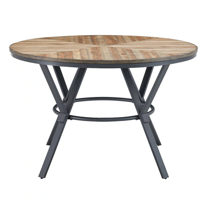 Christopher Knight Home Indoor Dining Round Table With Metal Legs
