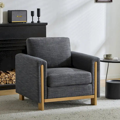 Christopher Knight Home - Harmonia Upholstered Armchair with Solid Wood Frame and Plush Cushioning