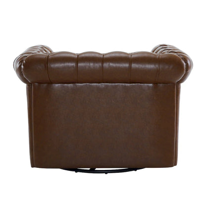 Christopher Knight Home - Chesterfield Swivel Club Chair with Deep Button Tufting and 360-Degree Rotation