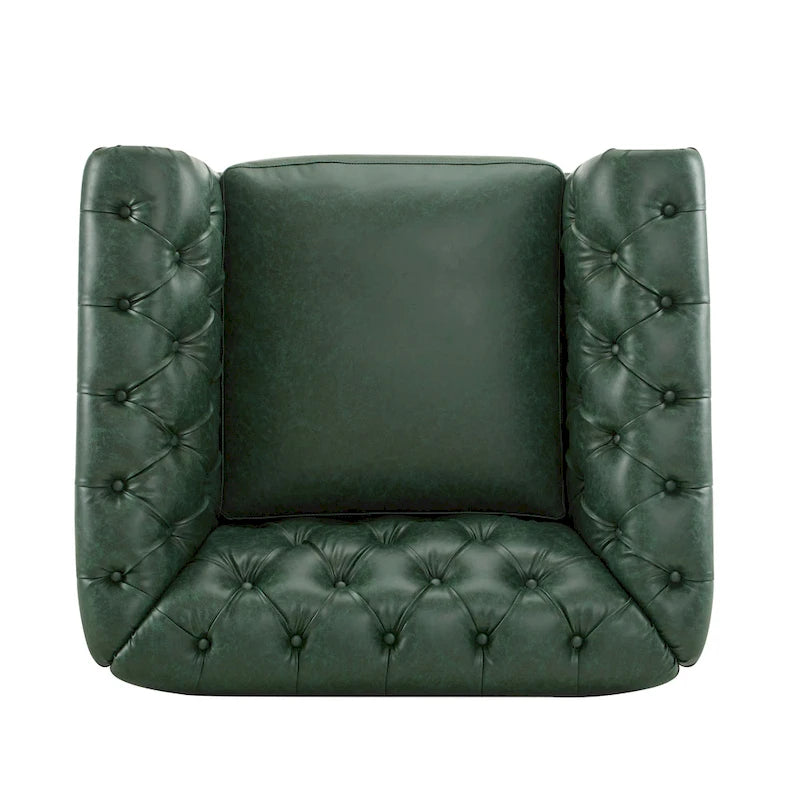 Christopher Knight Home - Chesterfield Swivel Club Chair with Deep Button Tufting and 360-Degree Rotation