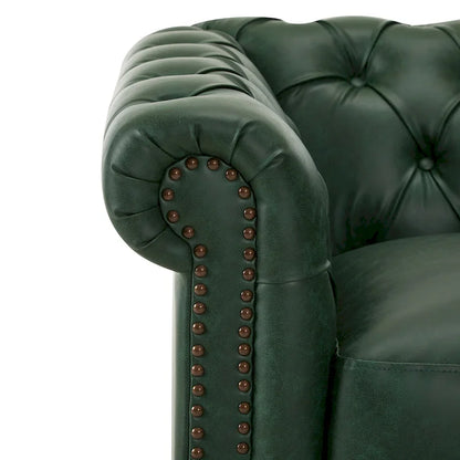 Christopher Knight Home - Chesterfield Swivel Club Chair with Deep Button Tufting and 360-Degree Rotation
