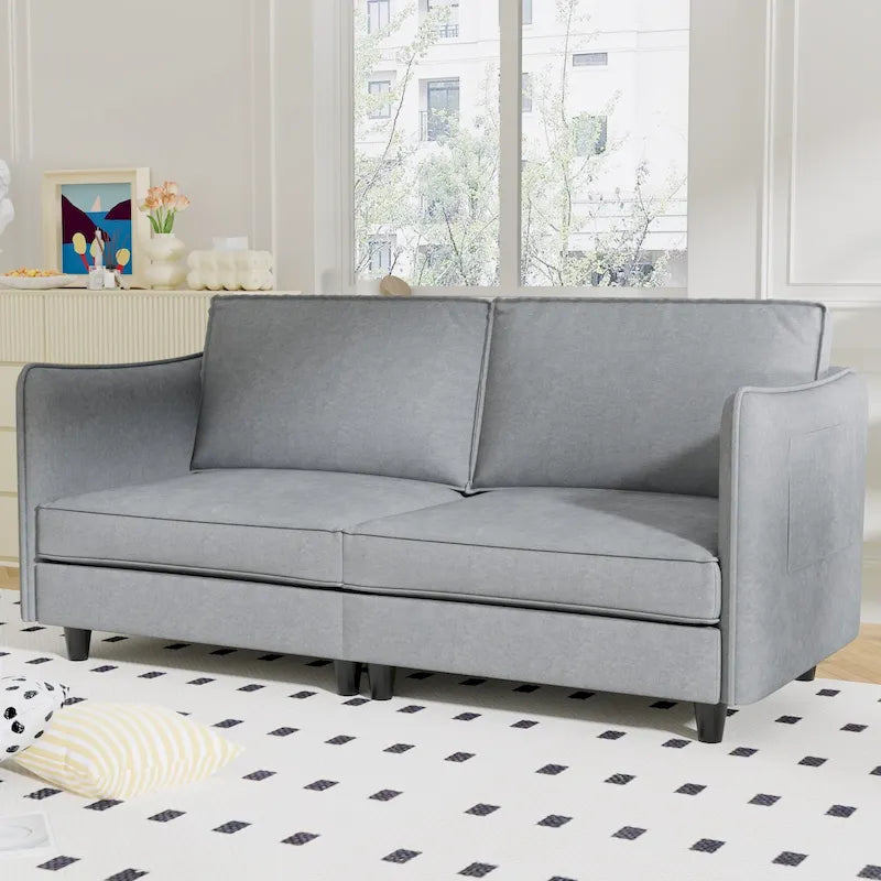 Christopher Knight Home - Hadley 74.27 Loveseat Sofa with Mid-Century Modern Design