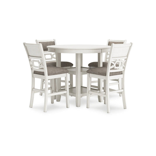 Signature Design by Ashley Erinberg White/Gray Dining Counter Table Set (Set of 5)
