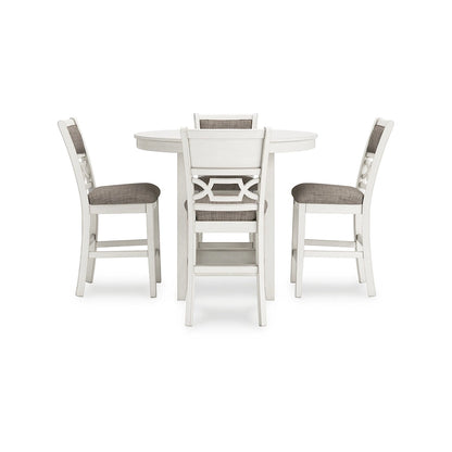 Signature Design by Ashley Erinberg White/Gray Dining Counter Table Set (Set of 5)