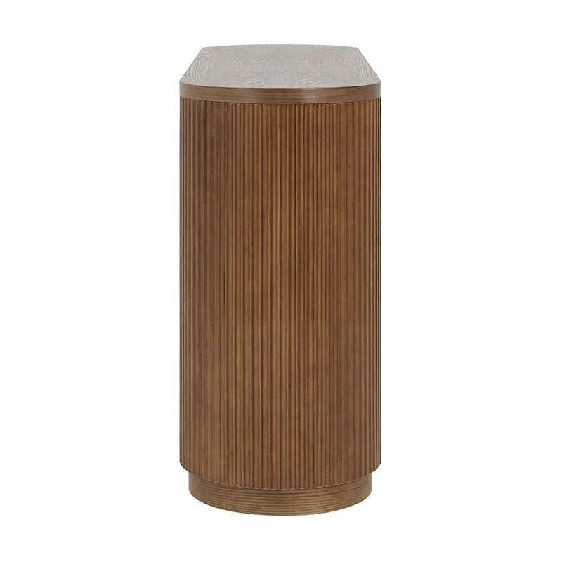 Modern Entryway Console Table - Slim Sofa Table with Open Shelf & Elegant Wood Grain, Multi-Functional Hallway Table