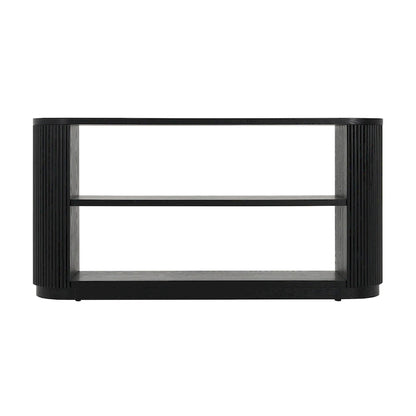 Modern Entryway Console Table - Slim Sofa Table with Open Shelf & Elegant Wood Grain, Multi-Functional Hallway Table