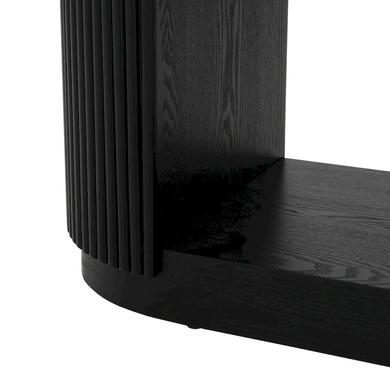 Modern Entryway Console Table - Slim Sofa Table with Open Shelf & Elegant Wood Grain, Multi-Functional Hallway Table