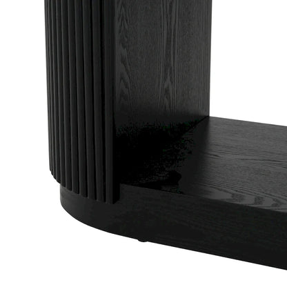 Modern Entryway Console Table - Slim Sofa Table with Open Shelf & Elegant Wood Grain, Multi-Functional Hallway Table