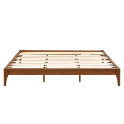 Solid Dry Bamboo Wood Platform Bed Frame by Harper&Bright Designs