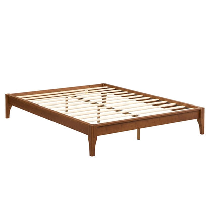 Solid Dry Bamboo Wood Platform Bed Frame by Harper&Bright Designs