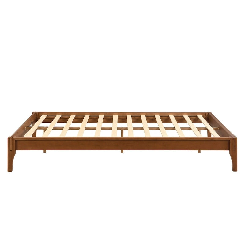Solid Dry Bamboo Wood Platform Bed Frame by Harper&Bright Designs