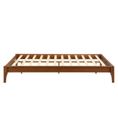 Solid Dry Bamboo Wood Platform Bed Frame by Harper&Bright Designs