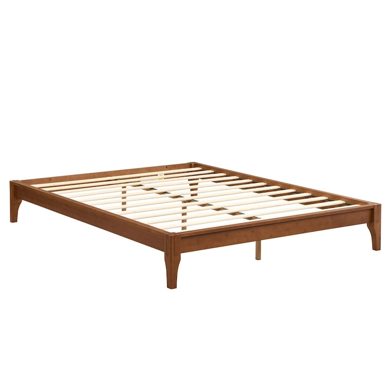 Solid Dry Bamboo Wood Platform Bed Frame by Harper&Bright Designs